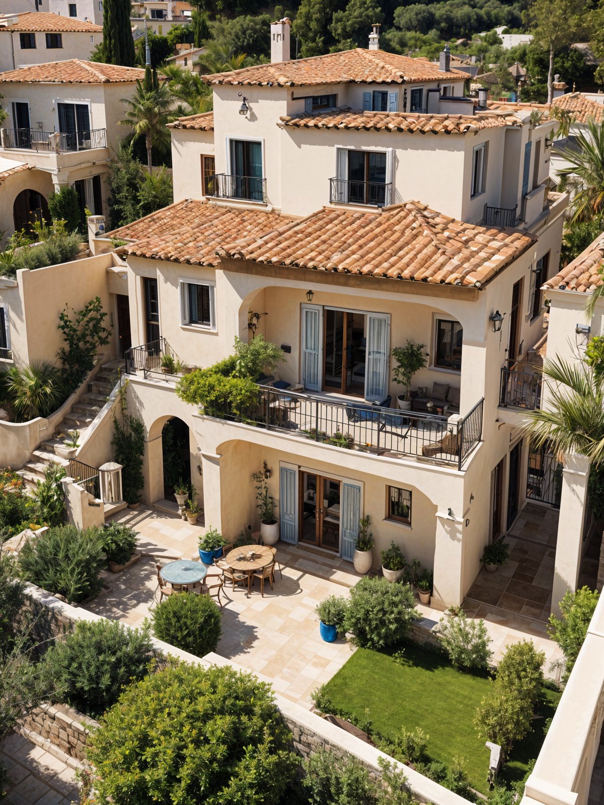 Mediterranean house with garden and patio area