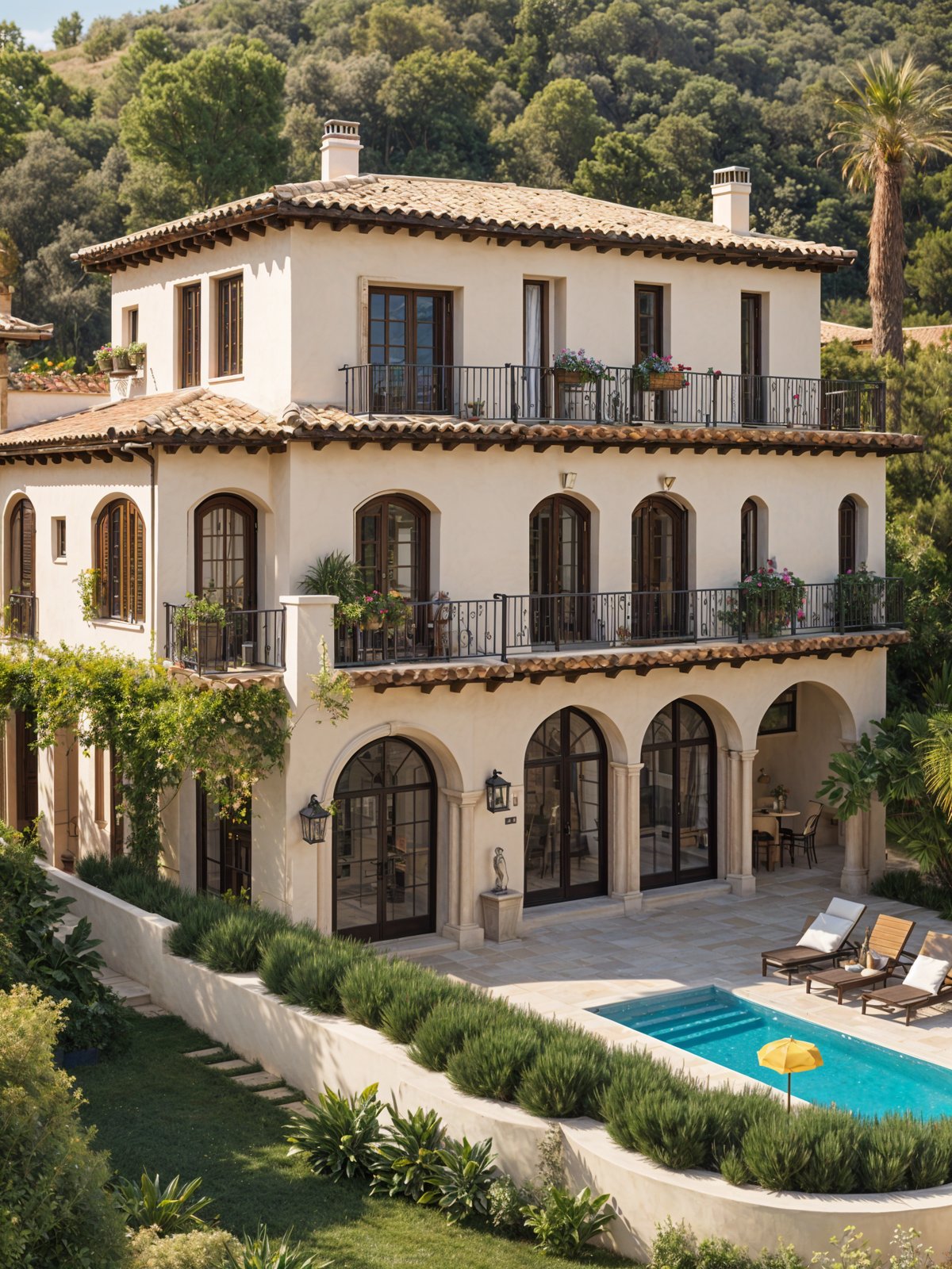 Mediterranean house with garden and pool