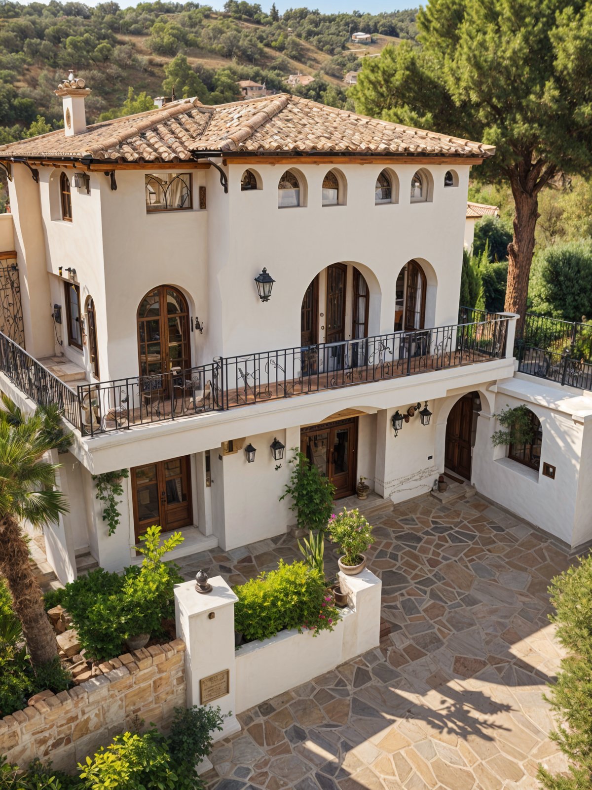 Mediterranean house with garden and balcony