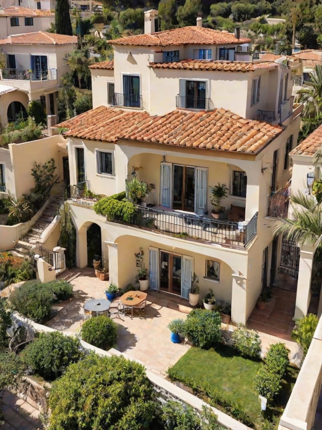 Mediterranean house with garden and patio area