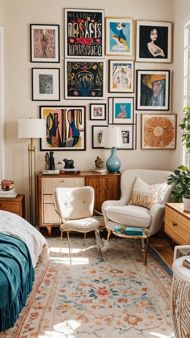 Eclectic Art Living Room